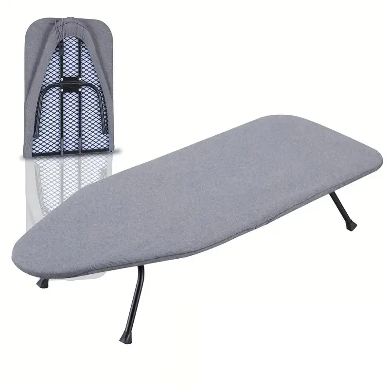 Tabla De Planchar Plegable Para Sobremesa - Patas Regulables, Incluye Asa Y Funda Acolchada