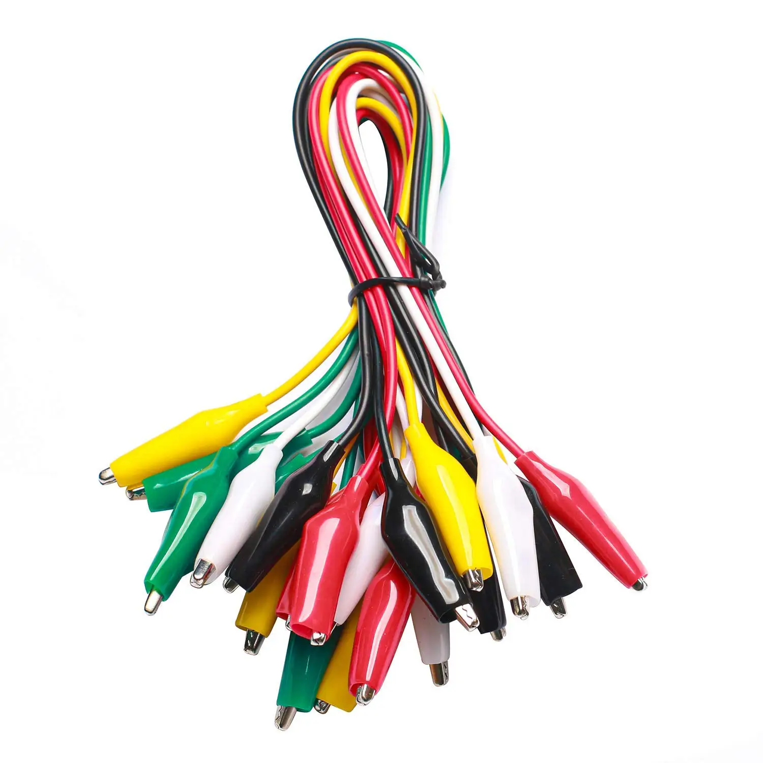 Alligator Clip Electric DIY Battery Power Cord Sheath Electric Clamp Double Head Test Clamp 28mm 35mm 45mm 50cm 10pcs alligator clips electric test clamp test clip electrical clamp