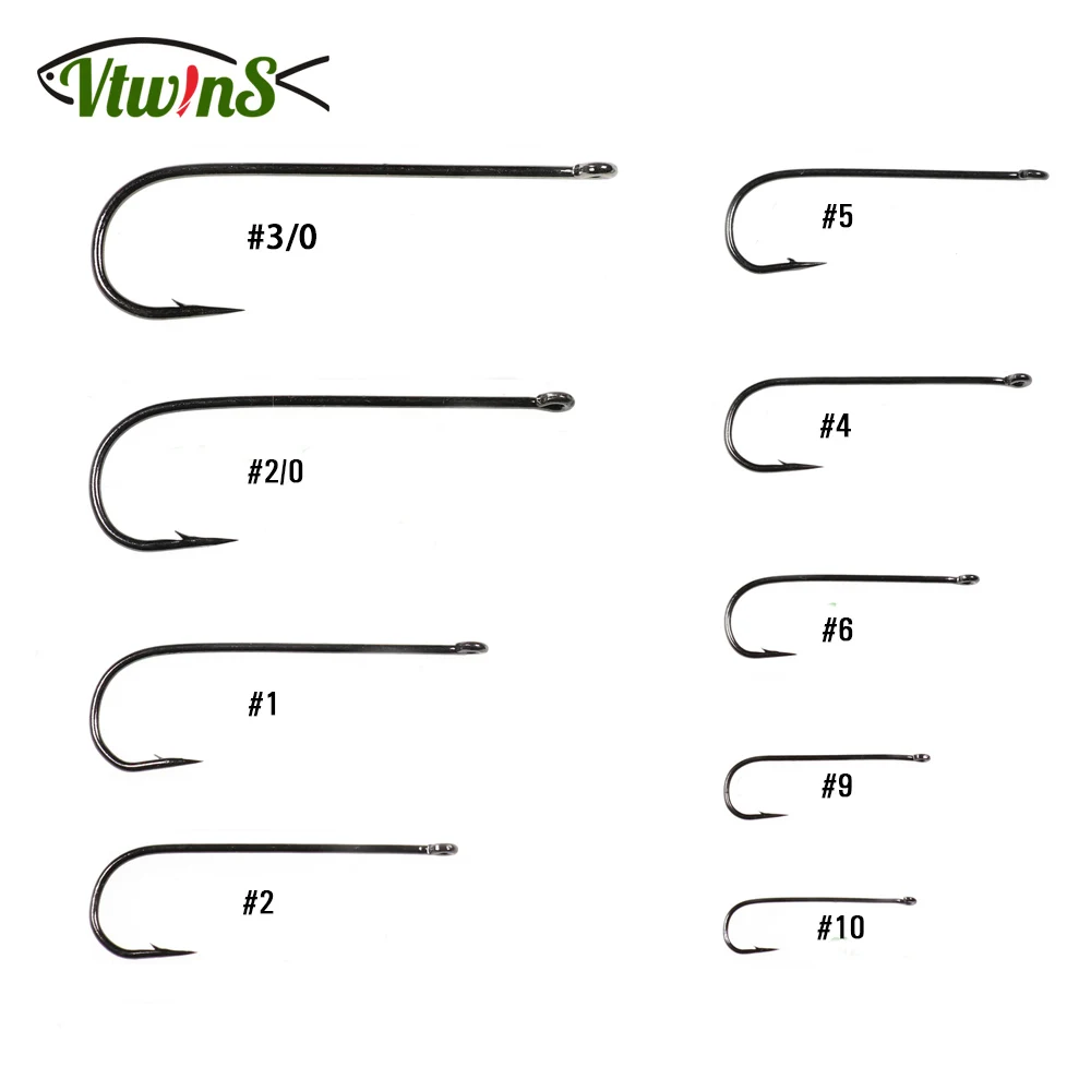 Vtwins50100PCSAberdeenLongShankFishHookFreshWaterFishing