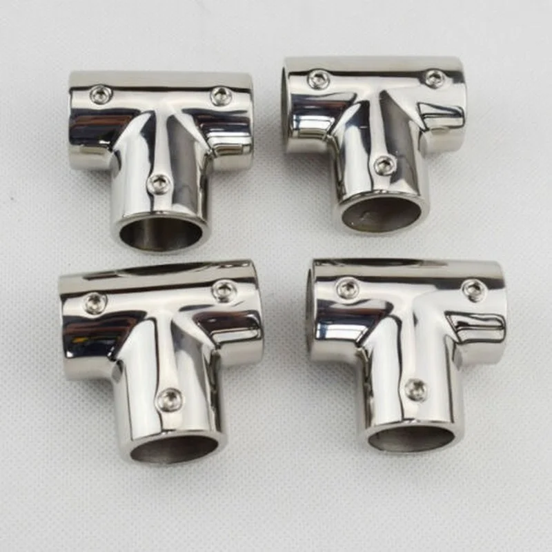 

4x Handrail 7/8" 90 Degree Rail Fitting Stainless Steel 316 For Boat Marine