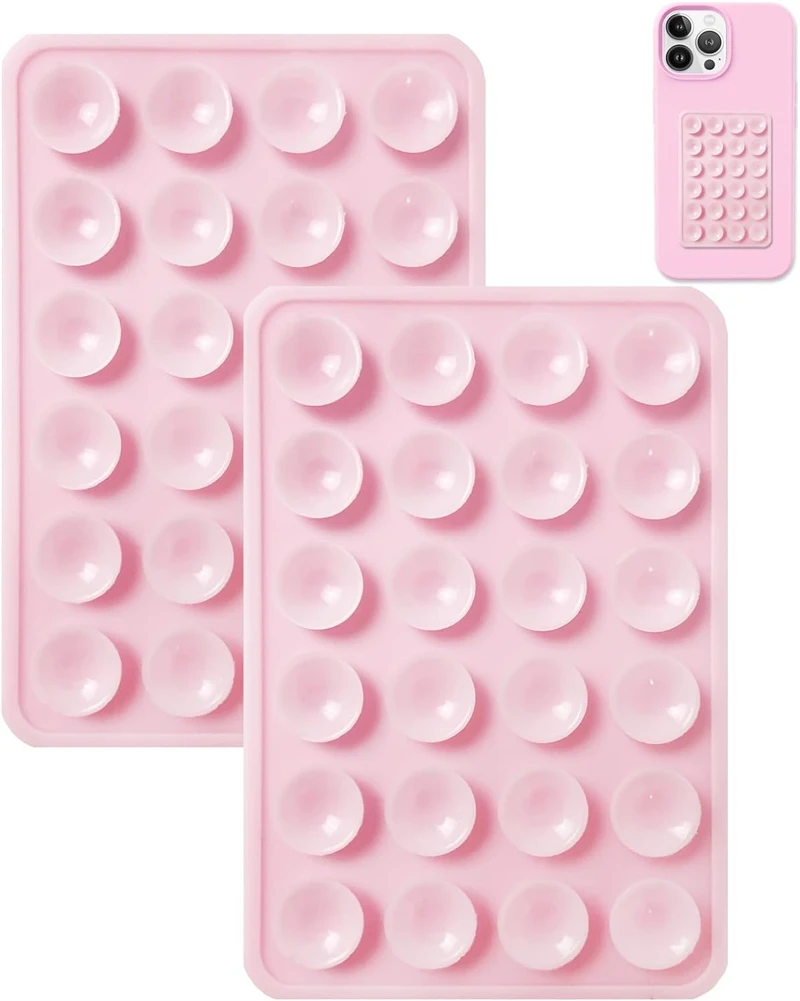 Hands-Free Silicone Suction Phone Case with Strong Adhesive Stand (2-Pack)