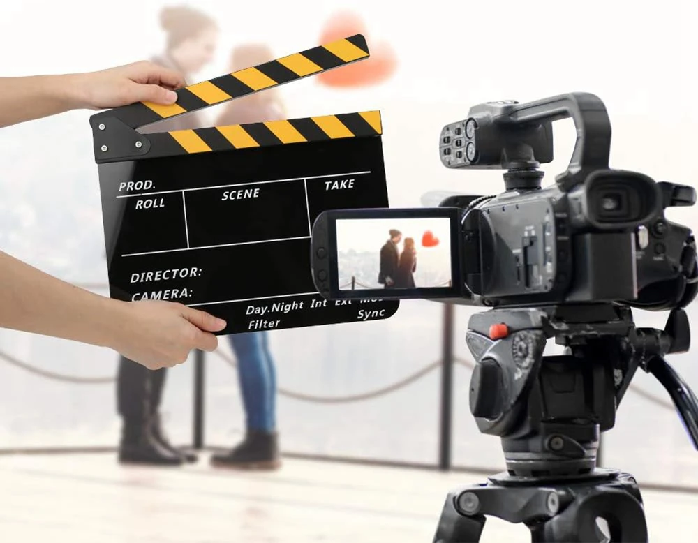 Description Picture 3 of itemMinifocus Video Scene Clapperboard Clapper Board Acrylic Dry Erase Director TV Movie Film Action Slate Clap Handmade Cut Prop