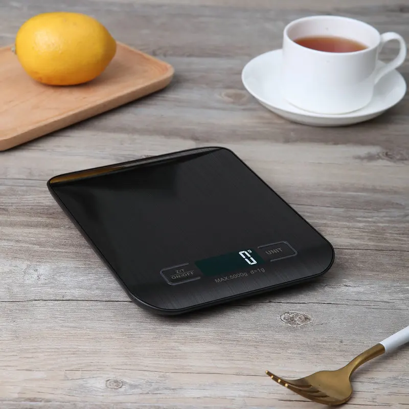 Kitchen Scale Digital Display Show Weight in Grams Ounces Milliliters Stainless Steel Platform Greater Goods Gray Food Scale electronic kitchen scale electronic scale