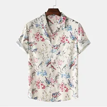  Men's Hawaiian Shirts Casual Shirts Blue Sky White Clouds Simple Print Clothing Male Ladies Travel Party Clothes Oversized Men's 