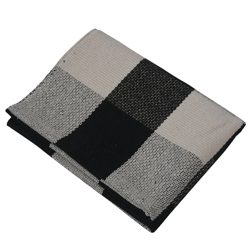 2X Cotton Buffalo Plaid Rugs,Buffalo Check Rug,23.6Inch X35.4Inch,Checkered Outdoor Rug (Black And White Porch Rugs) 2