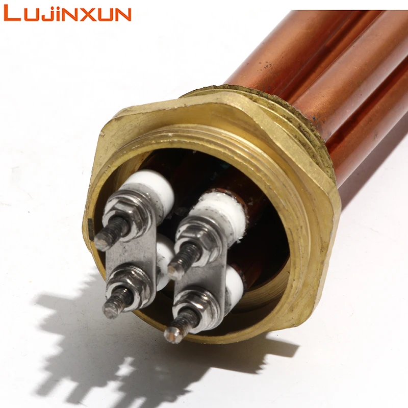 Lujinxun Heating Element Electric Water Heater Parts Copper DN25 (1)  Thread 3KW/6KW/9KW/12KW 220V 200mm/250mm/300mm/350mm - AliExpress