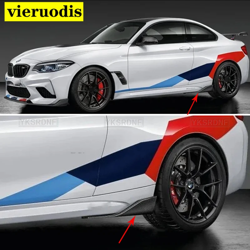 Для BMW E90 E92 E60 M5 F10 G30 F22 F23 F87 M2 F32 F36 F82 M4 F30 M3 спортивный спойлер боковые юбки из