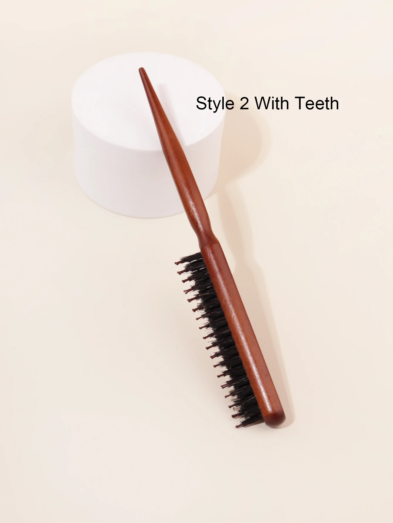 1 piece of wooden mouse tail comb tear comb for hair segmentation for edge control, combing back, smoothing, and fluffiness 2