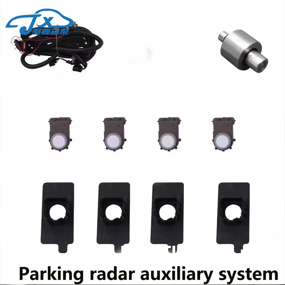 Qiilu Capteur De Recul De Stationnement De Voiture Pvc Plastique Métal Noir Pare-chocs Capteur