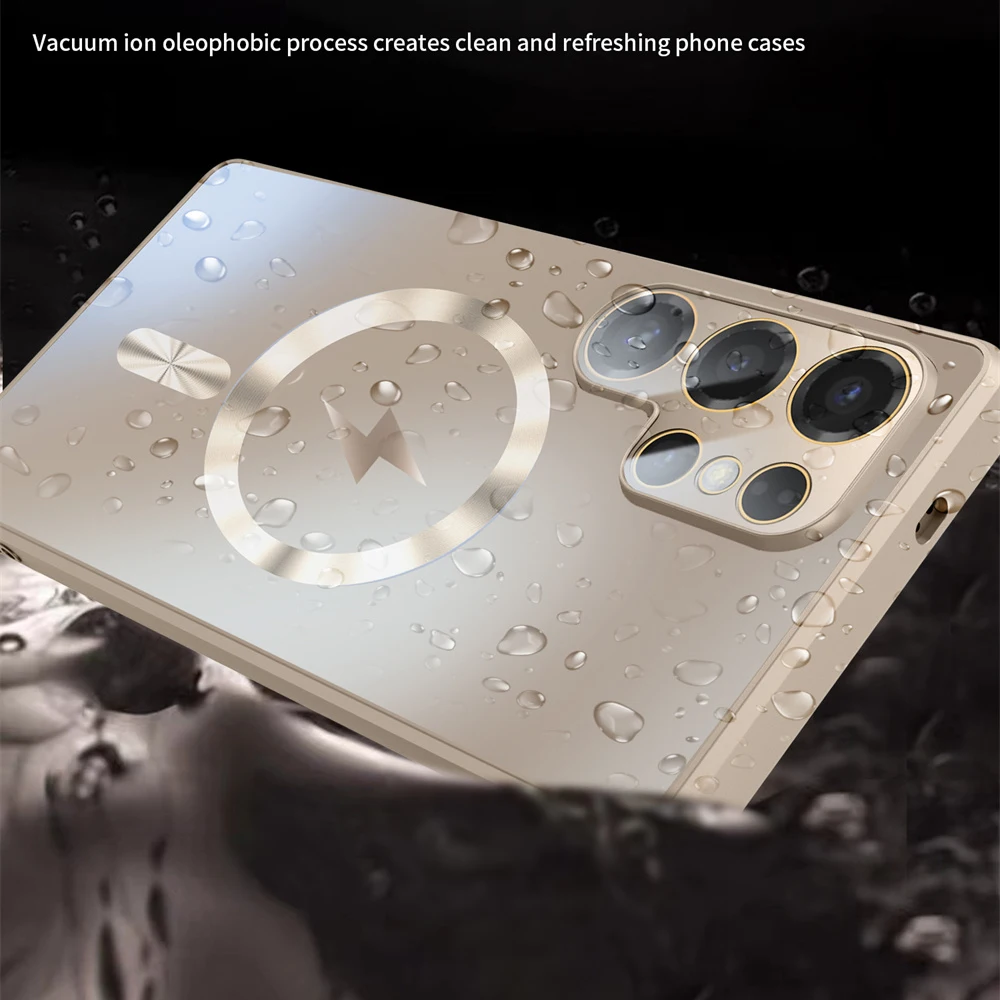 Frosted Magnetic Phone Case with Magsafe Glass Lens
