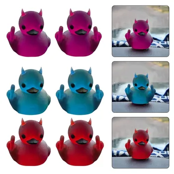 Devil Middle Finger Duck Desktop Auto Decoration Ducks for Bedroom Shelf Table Car Interior Decor Accessories 1