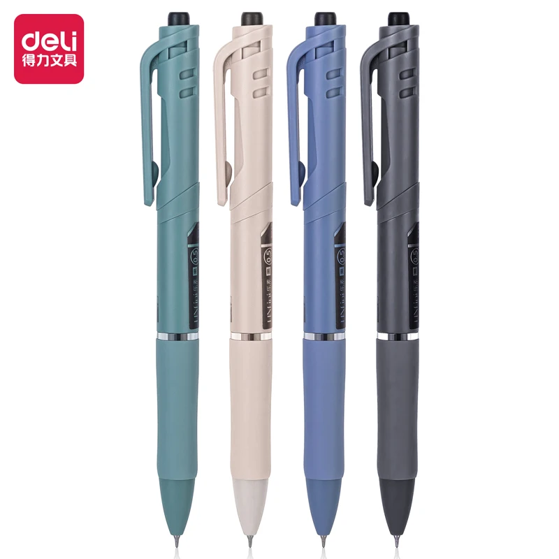 Deli 0.5mm Black Ink Gel Pen Stationery For Writing Pen For Exam School Supplies Signing Pen High Quality Pen Office Pen deli nusign gel pen set kawaii 0 5mm black blue red ink refills ballpoint stylo for writing stationeri suppli office school