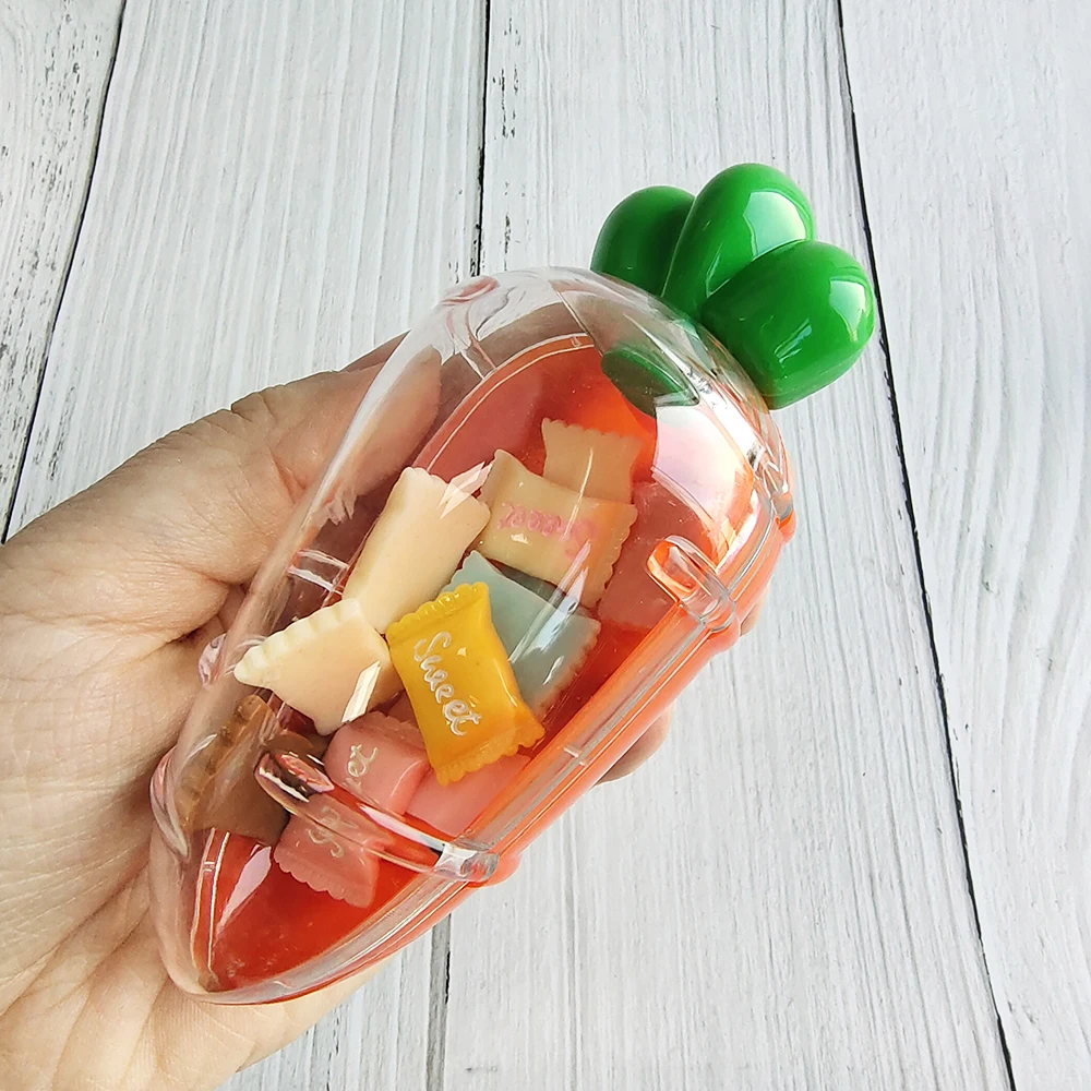 3Pcs Easter Carrot Gift Boxes Plastic Carrot Shape Candy Cookie Boxes Easter Party Kids Gift Packaging Easter Decoration 2025