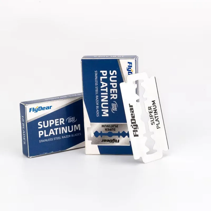 10-80pcs 더블 에지 면도날 남성용 면도기 면도날 전문 이발사 면도기 수염 트리머 도구