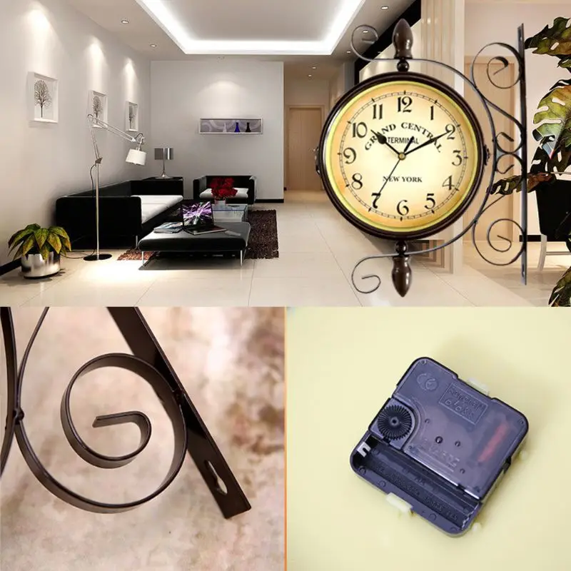 European Vintage Double Sided Wall Clock wall clock