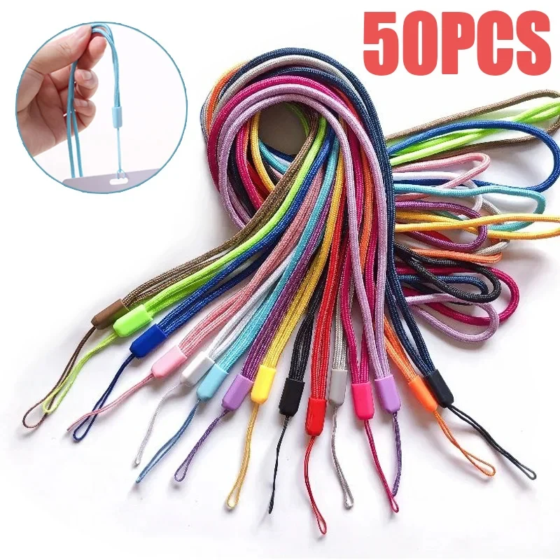 5-50Pcs 나일론 끈 다기능 교수형 로프 범용 휴대 전화 분실 방지 키 체인 스트랩 카메라 키 코드 손목 스트랩