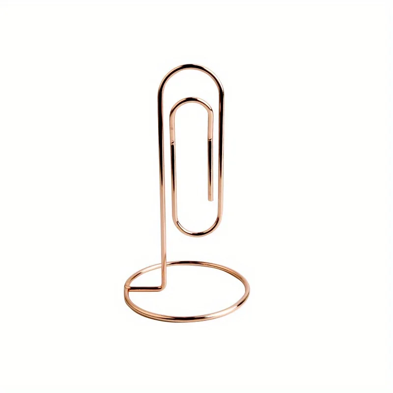 1pc Golden Rose Desktop Sticky Note Clip-Creative DIY Decorative Metal Name Card Photo Clip for Desktop Supplies Desk