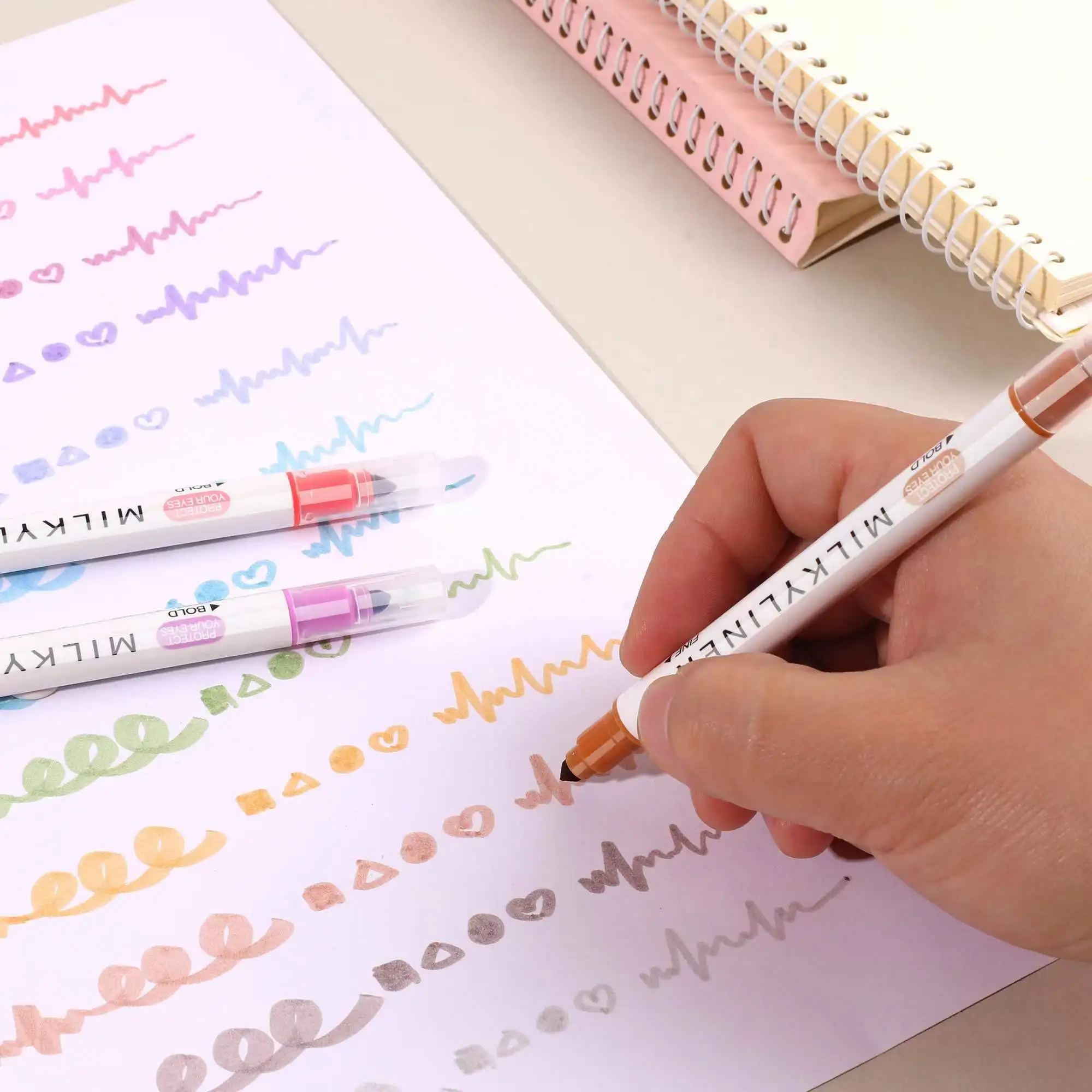 Dual Tip Pastel Highlighter Set 5