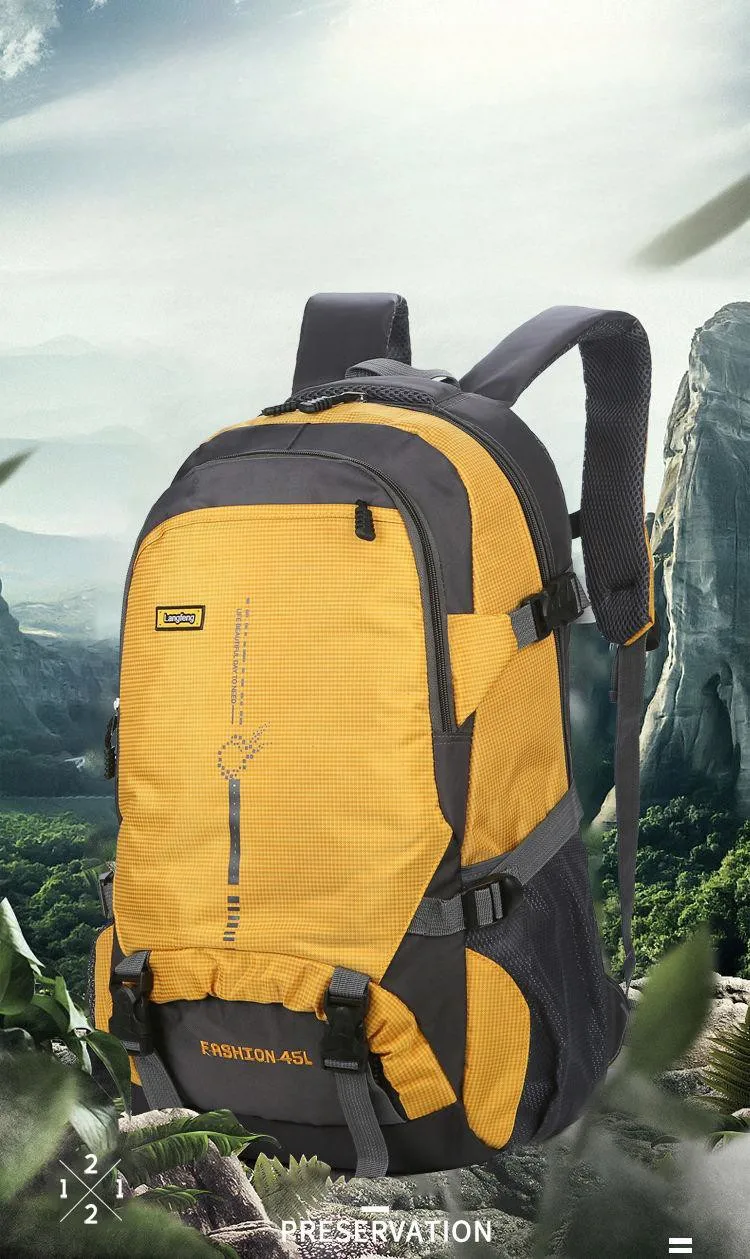 Description Picture 2 of item45L High Capacity Outdoor Bags Water Resistant Travel Backpack Camping Hiking Trekking Climbing Bags For Men And Women