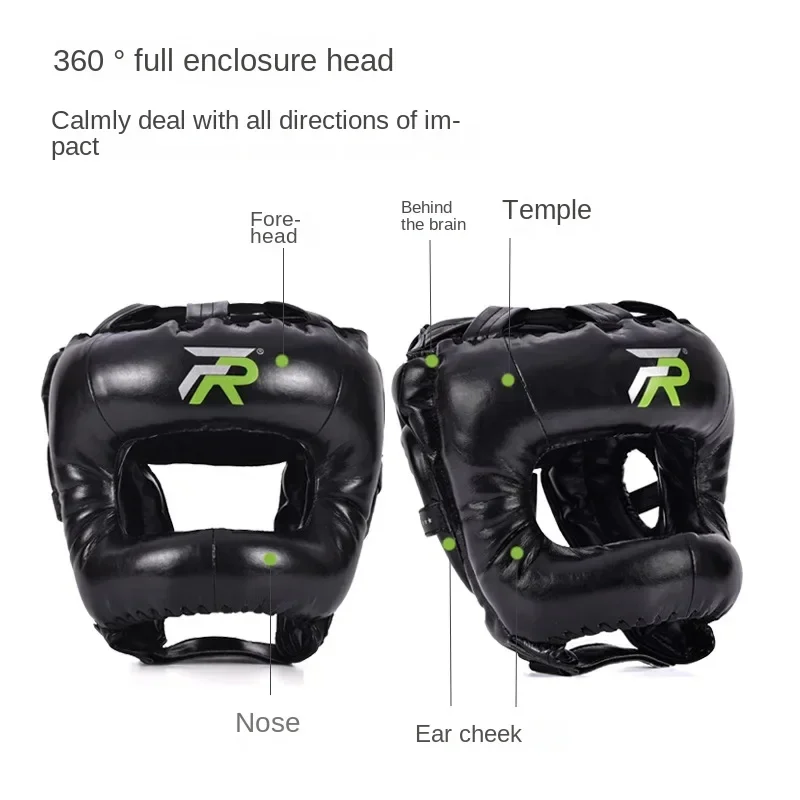 Boxing Headwear: Adult Fully Protective Combat Helmet, Thickened, Sanda Protective Equipment, Muay Thai Headwear.