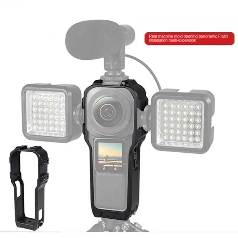 Insta360 One RS용 M05K 1인치 알루미늄 합금 케이지 수직 프레임, 다기능 낙하 방지 및 충돌 방지 금속 프레임,B