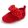 Baby Shoes Cute Baby Sweet Princess Style 0-1 Year Old Non slip Fabric Sole Newborn Red Holiday Walking Shoes 2025 New Ins Super 6