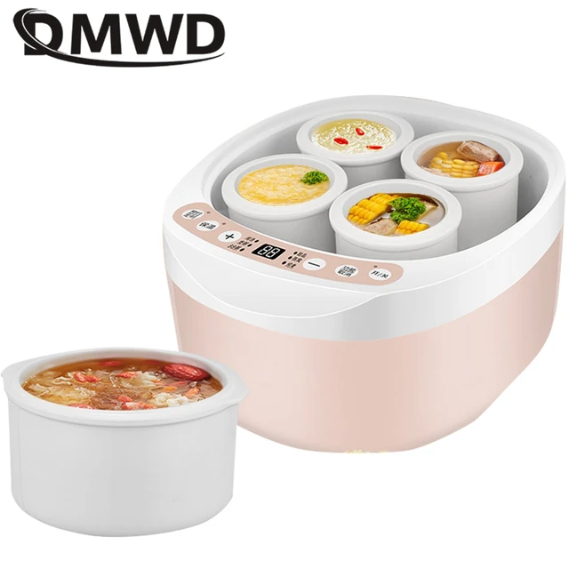 Ceramic slow cooker mini small household automatic 1-2 people health soup  pot multi-functional BB porridge kitchen appliances - AliExpress