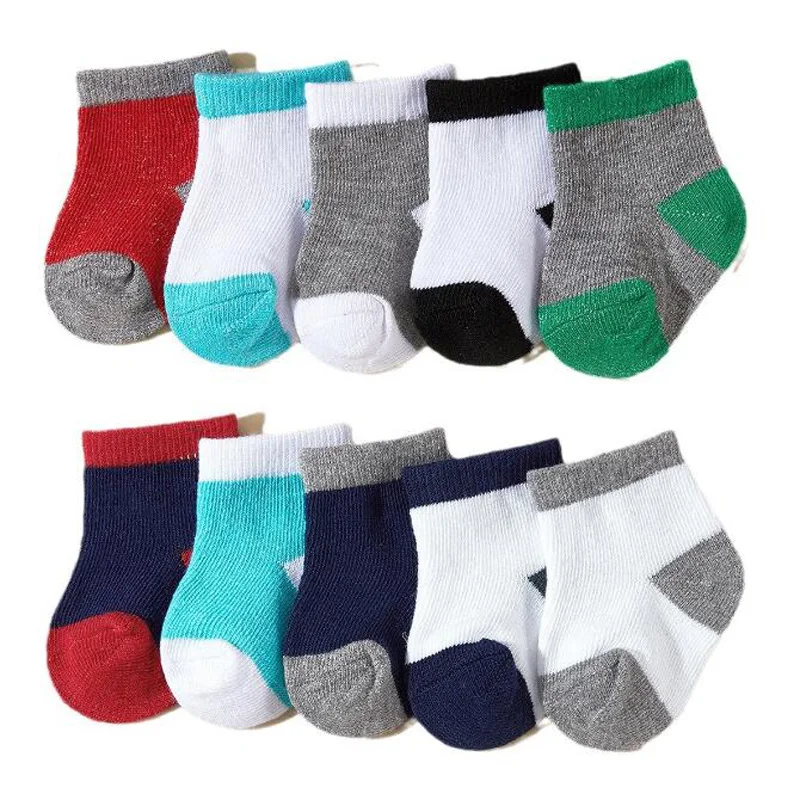 5Pair New Colored Boys and Girls Baby Socks 5