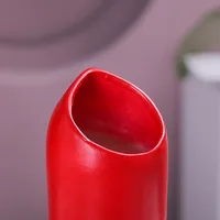 Resin Vase Lipstick Shape Cartoon Ornament Floral Arrangement Accessories Lipstick Vase Terrarium Room Decoration Accessories 2