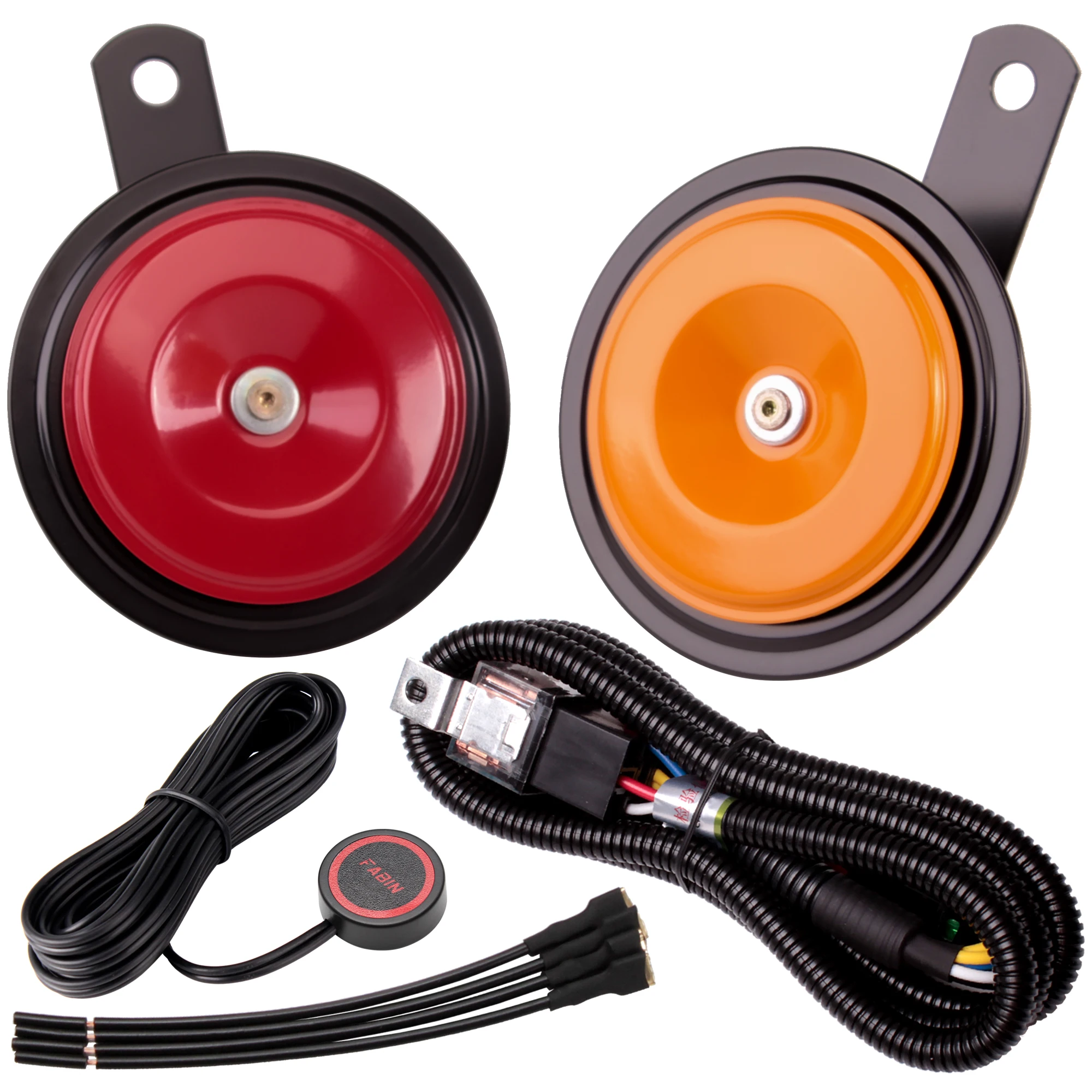 FARBIN Waterproof Auto Horn 12V Car Horn Loud Dual-Tone Electric