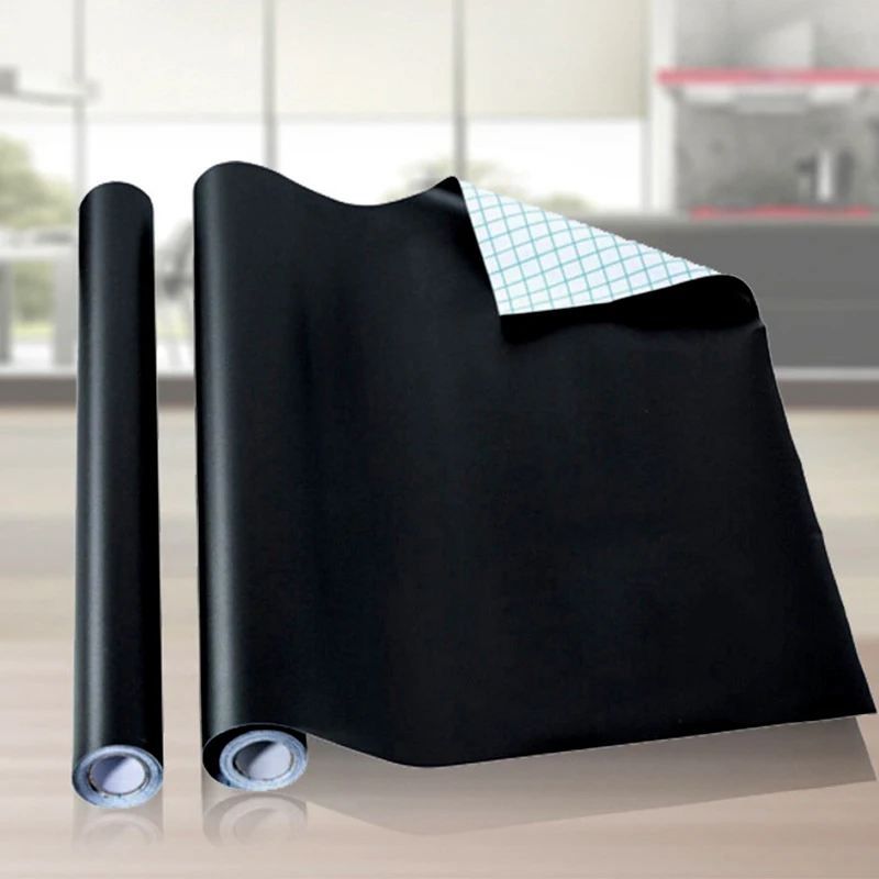 1pc School lavagna adesiva vinile rimovibile scheda di ricerca richiudibile bacheca 45x100cm (senza gesso) - immagine 4