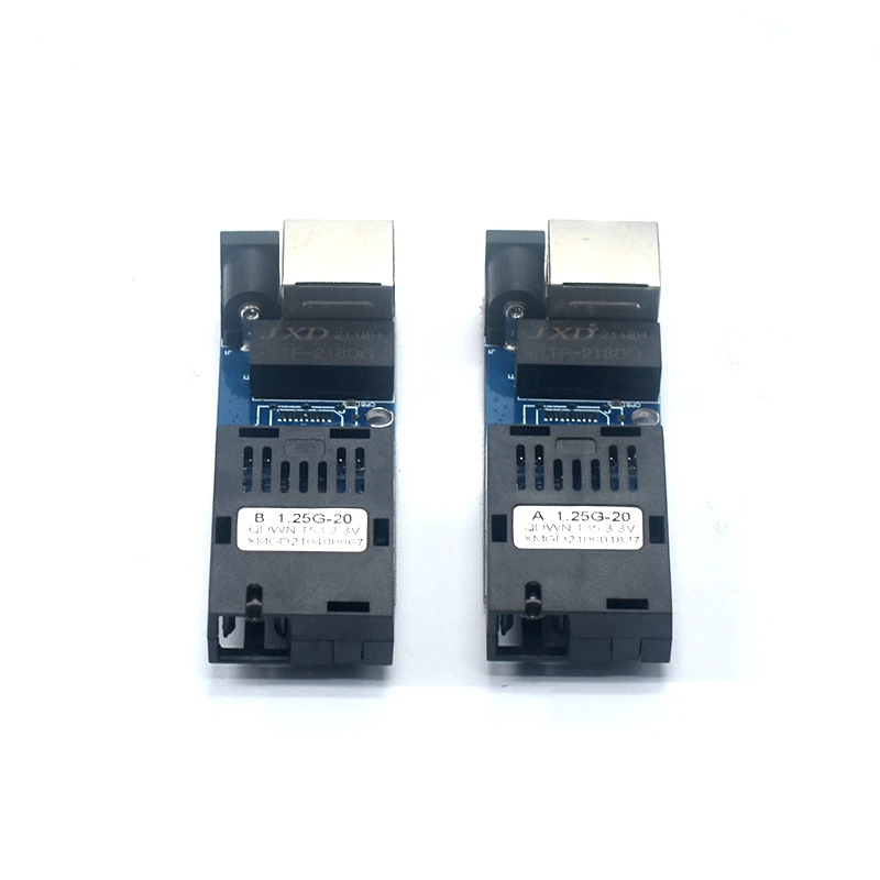 1GE1GF mini Gigabit Fiber Optical Media Converter 10/100/1000Mbps Single Mode Single Fiber SC Port  pcba Board