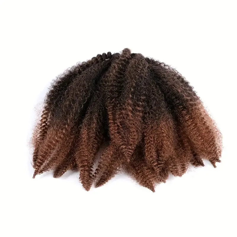 8inch Curly Braid Hair Synthetic Extensions Short Braiding Hair For Africa Women Pure Color Afro Kinky Curly Hair Braids 5