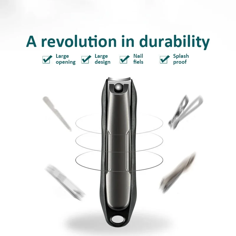 Nail Clipper Anti-Splash Nail Cutter Detachable Design Fingernail Scissor Stainless Steel ABS Resin Manicure Tool