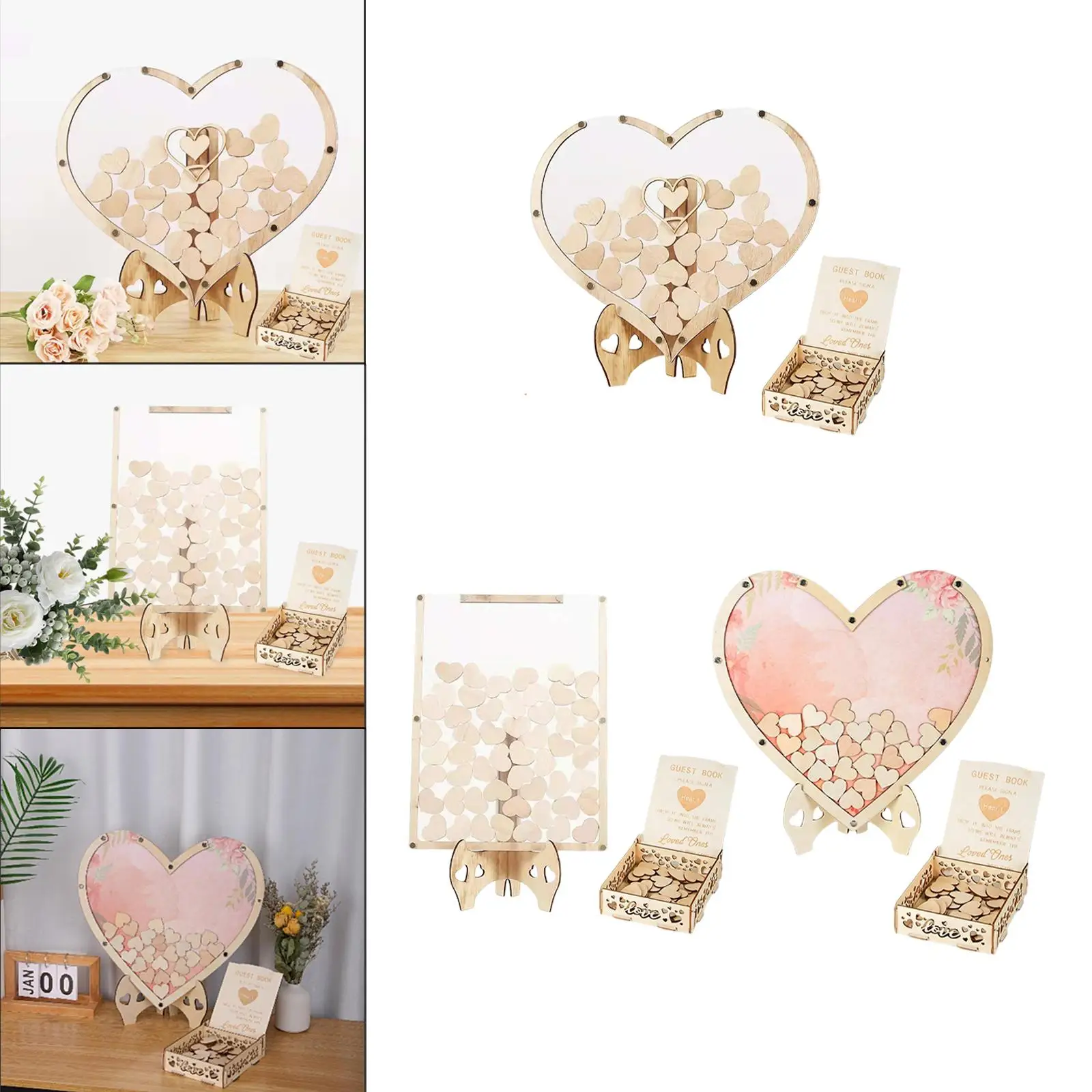Wedding Guest Book Gift Rustic Decorations Sign Book for Birthday Party