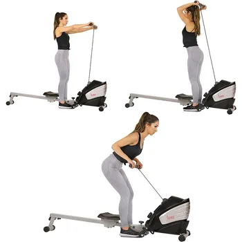 Rowing Machine for Low Impact Full Body Workouts Home Training, Flip-able Equipment for EZ-Storage, Magnetic Resistance 5