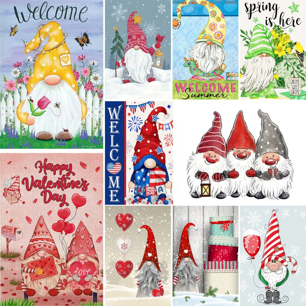 Christmas Santa Gnome Diamond Painting Tools Home Decorations Full Diamond  Stamped Cross Stitch Kit Crafts Mother Kids Wholesale - AliExpress