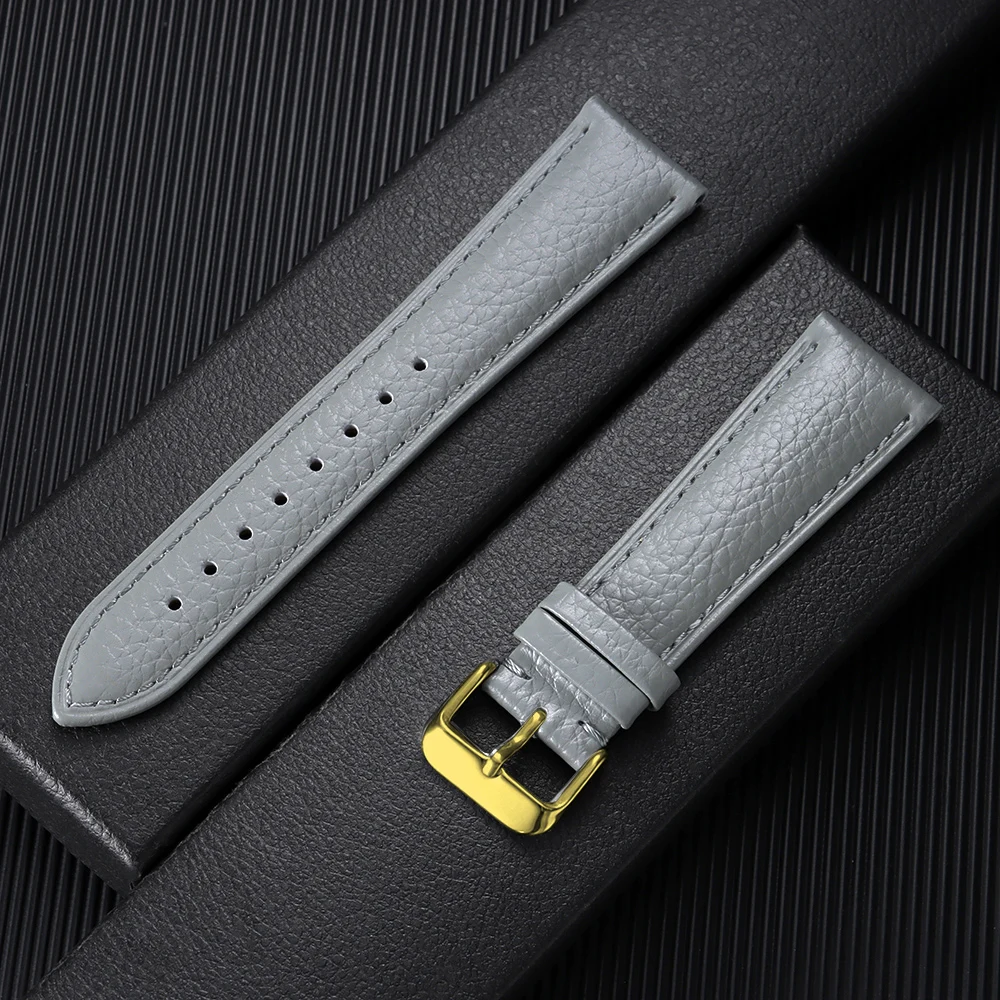 Premium Brown Leather Watch Band - Universal Business Strap