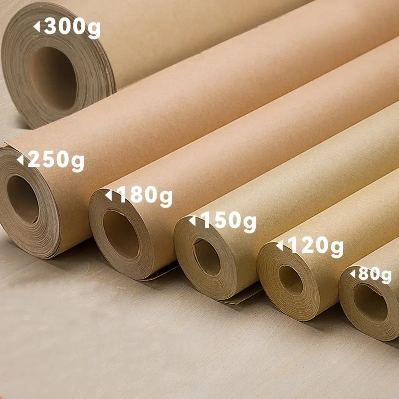 30 M Brown Kraft Wrapping Paper For The Wedding Party Gift Packaging Arts  And Crafts Materials Vintage Craft Paper - Kraft Paper - AliExpress