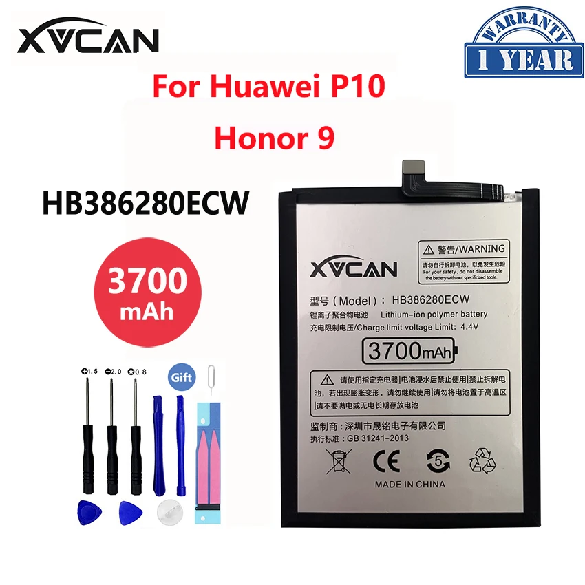 Оригинальный запасной аккумулятор XVCAN 3200 мАч HB386280ECW для Huawei Ascend P10 Honor 9 Honor9 |