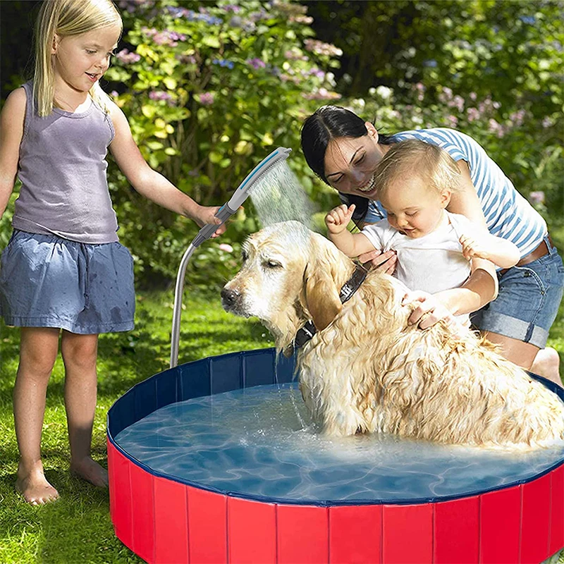 Pet Shower Sprayer Attachment Dog Shower Head Accessories Dog Brush for Fast and Easy at Home Cleaning bath showerhead