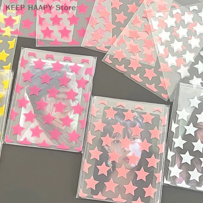 

50PC Transparent Star Love Self-adhesive Bag Odd Biscuit Self-sealing Retail Jewelry Gift Packaging Game Card Photo Protector