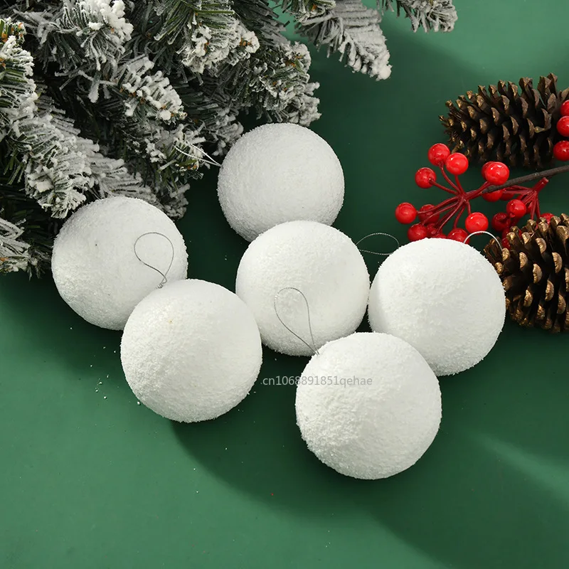 6PCS Christmas Tree Balls 8cm 6cm 4cm Big Christmas Ball Decor Christmas Tree Hanging Pendant Ornaments Set for Xmas New Year