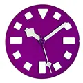 Purple dial hands