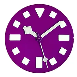 Titanium 42mm FXD 20BAR Sapphire Watch Case with Multicolor Luminous Dial - Fit NH35 NH36 NH38 (Purple dial hands)