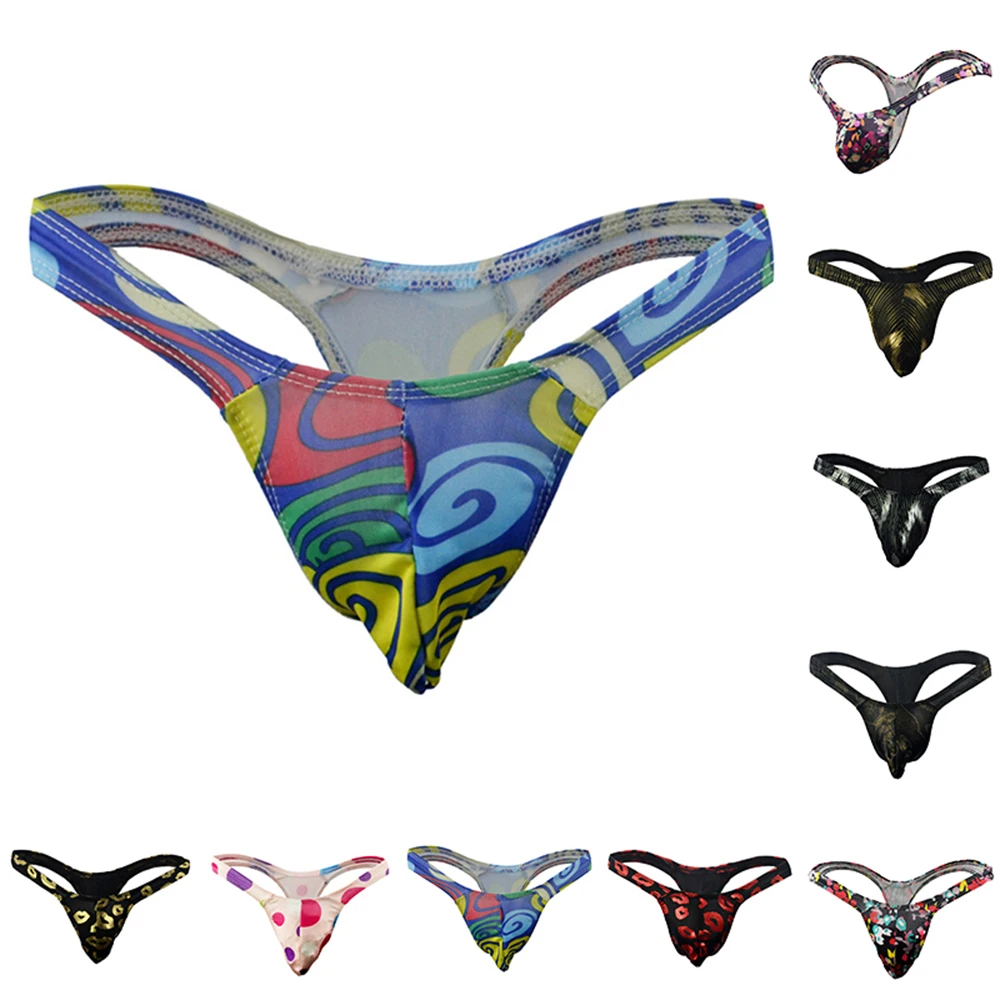 Men Sexy Low Rise Bugle Pouch Thong Lingerie G-string T-back Penis Cover Bikini Underwear Briefs Underpants Sissy Panties