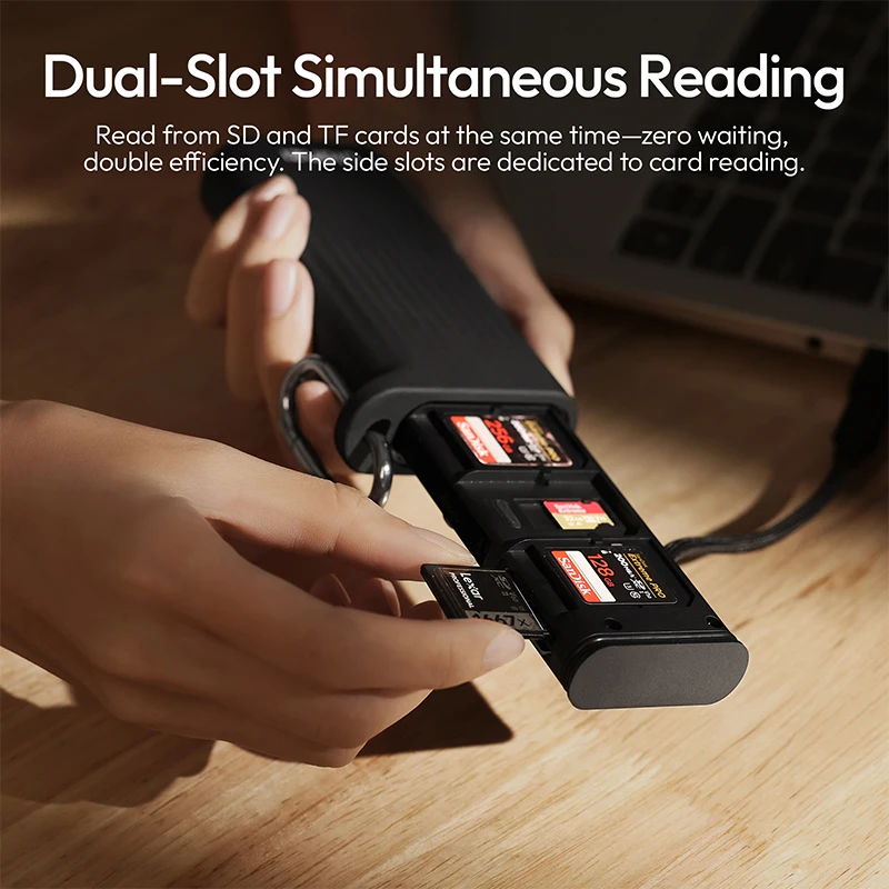 Ulanzi CR2 All-in-One Card Case Multi-Slot Storage for SD/TF/SIM/USB-C/Type-c Port for Cameras Smartphones Drones Action Cameras