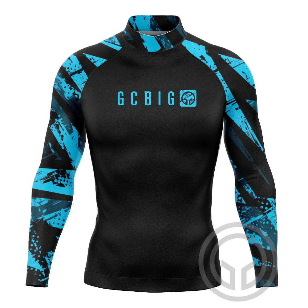 Rash Guard Men's Surfing Long Sleeve Shirts Performance Upf 50+ Sun Protection Swimming Clothing Surfing Suit Surf Lycra Tee