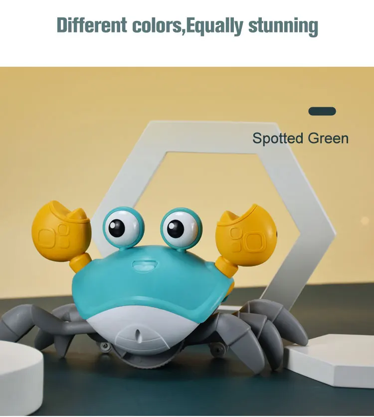 Crawling Crab Dancing Toy for Babies | Walking Dancing with Music Automatically Avoid Obstacles Toys