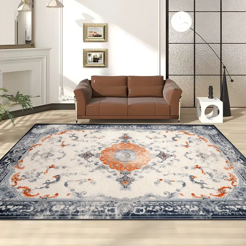 Vintage Persian Carpet Large Area Living Room Decoration Rugs Non Slip Washable Cloakroom Lounge Rug Customized Bedroom Mat 4